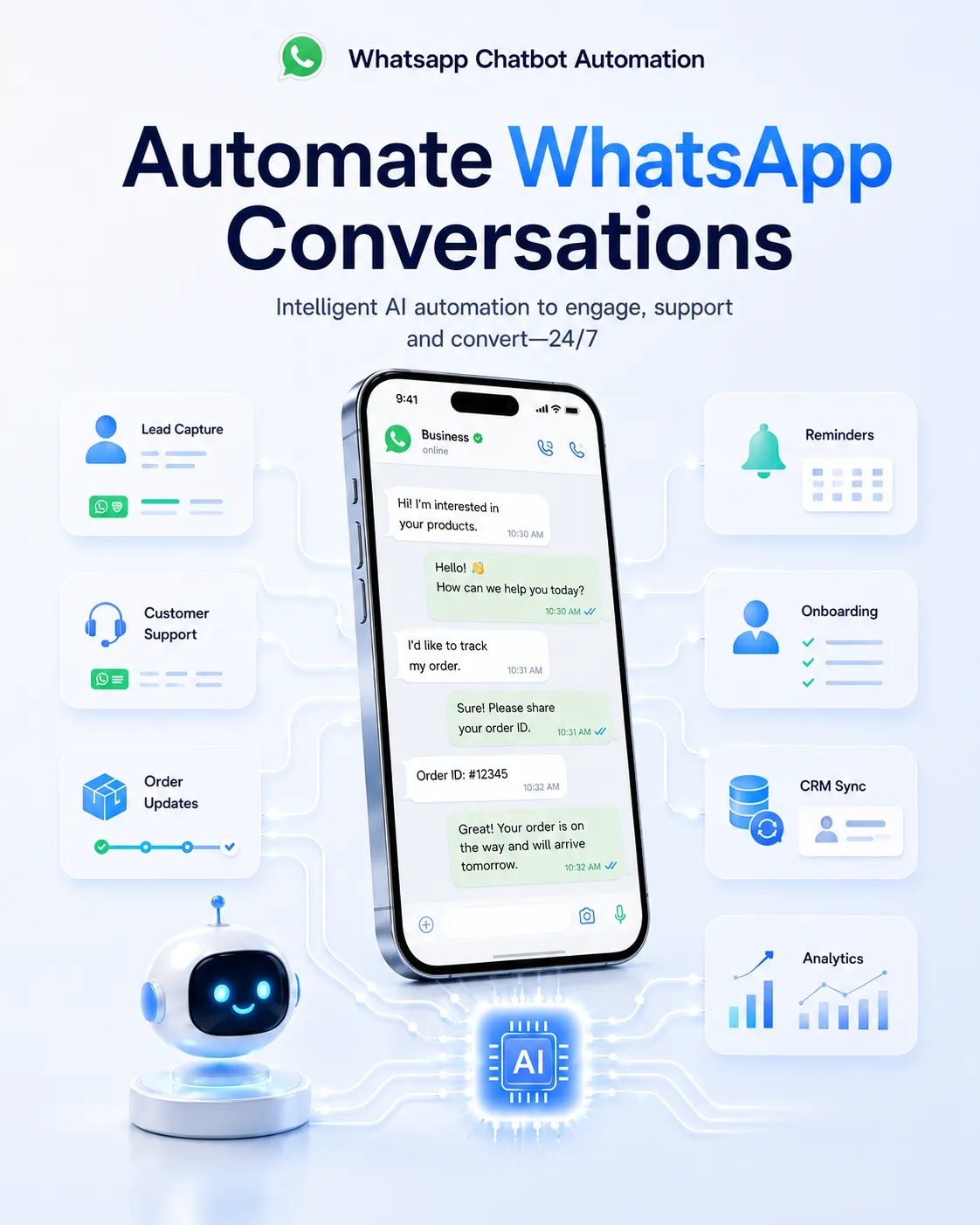 GMart WhatsApp chatbot automation banner