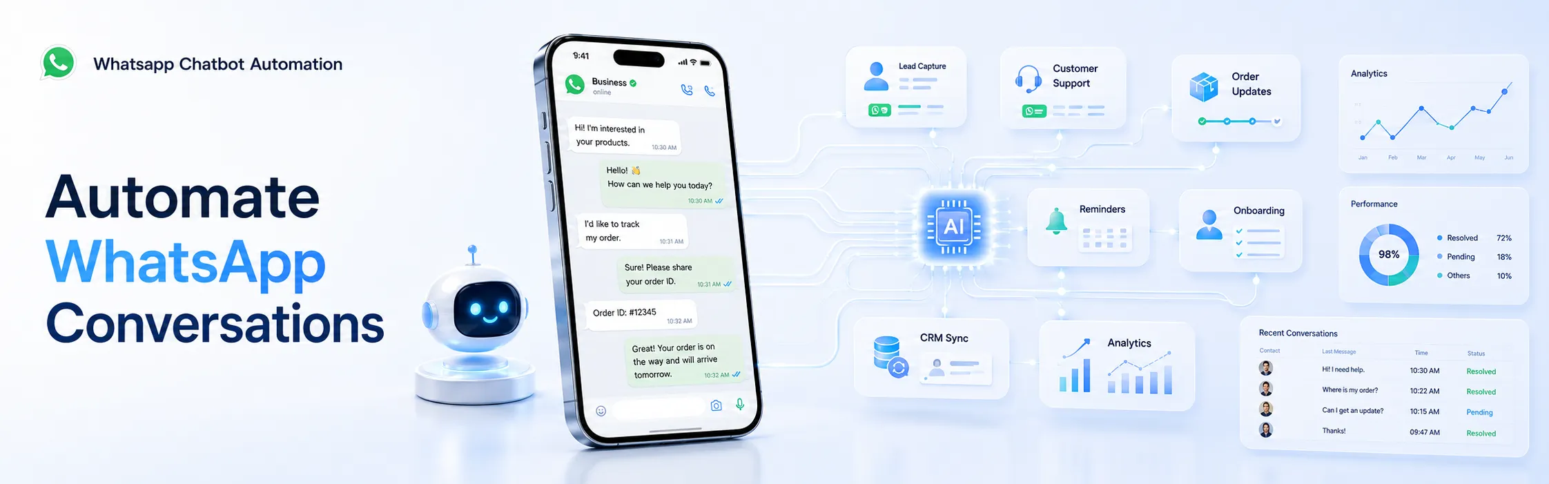 GMart WhatsApp chatbot automation banner